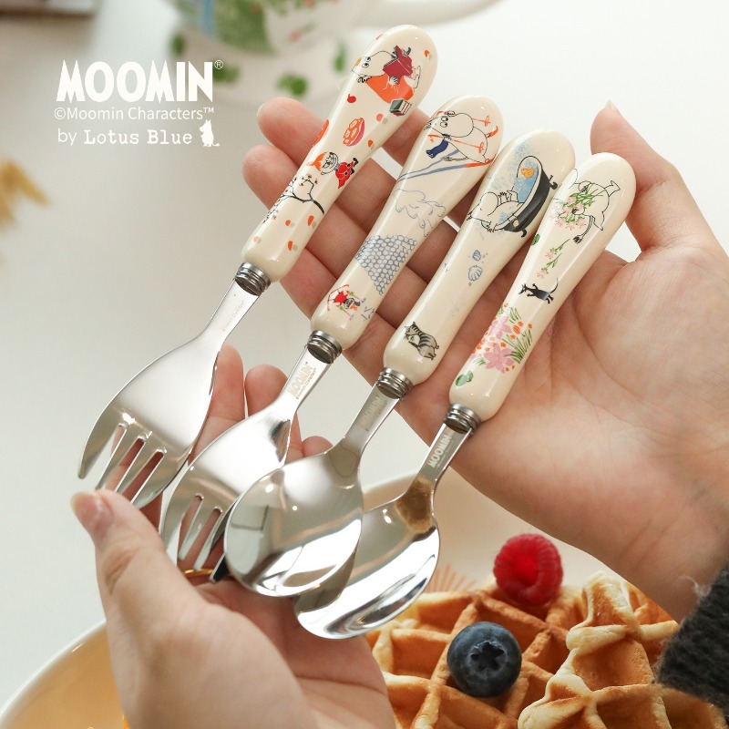 Model Kitchen Set Pvc - Licensed Moomin Stainless Steel Spoon Fork