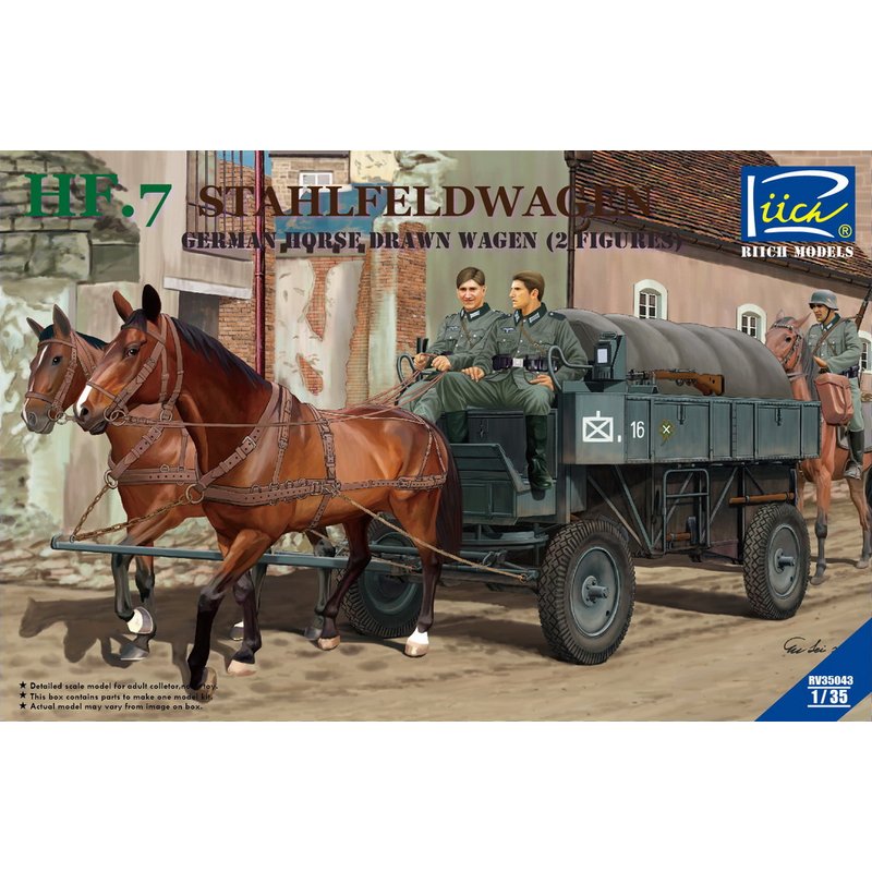 Model Kit Horse - Riich Models RV35043 1/35 HF.7 Stahlfeldwagen