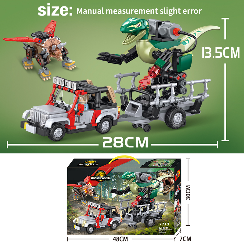 490PCS MOC Jurassic Dinosaur W - Model Kit Jurassic Park ulasan dan harga