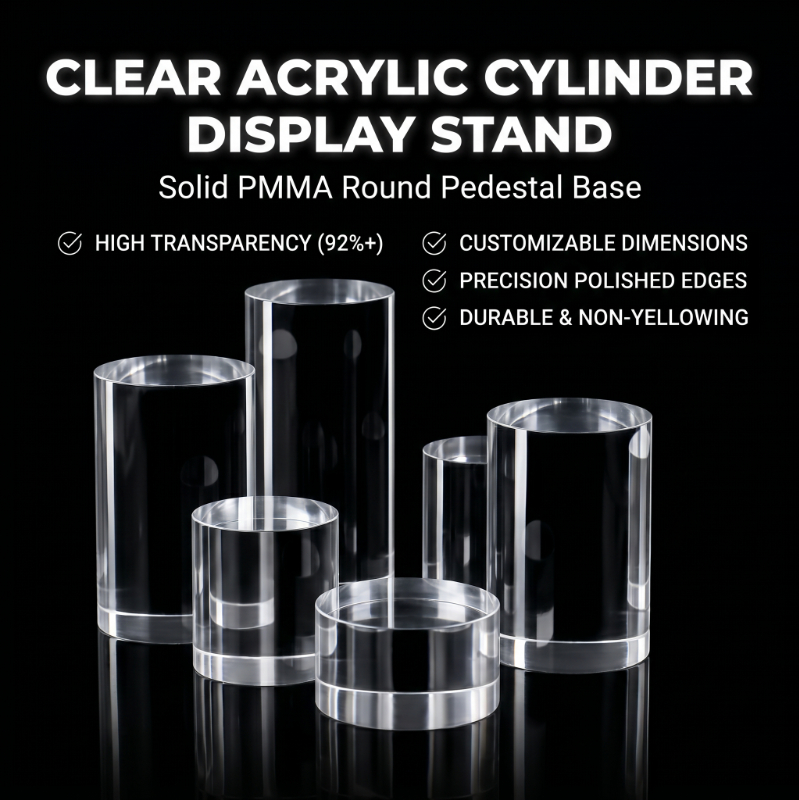 Clear Solid Acrylic Cylinder B - Model Figure Base ulasan dan harga