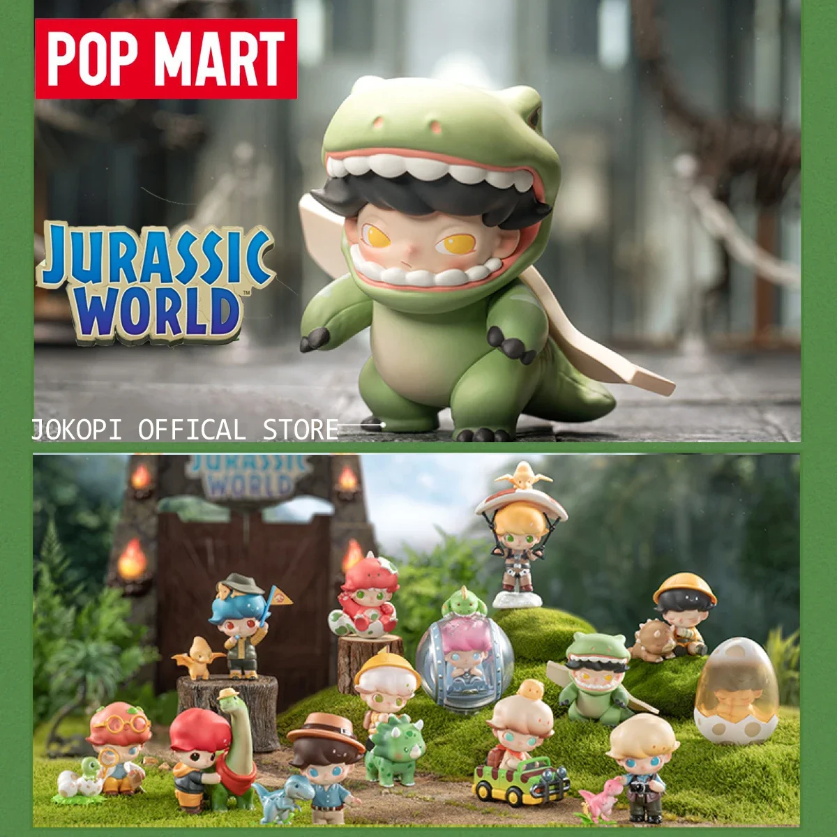 POP MART Dimoo Jurassic World  - Model Kit Jurassic Park ulasan dan harga