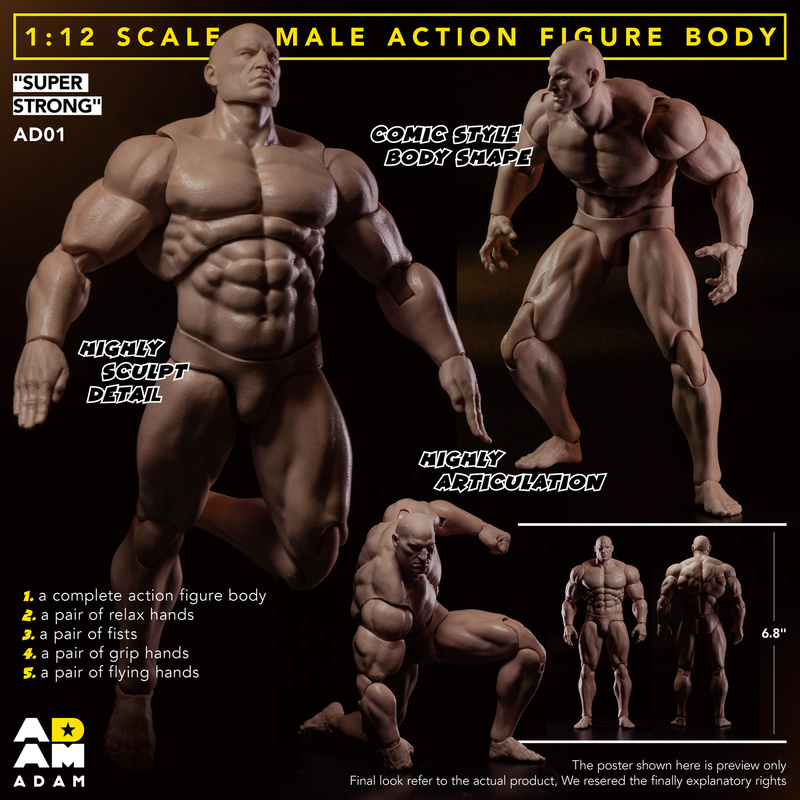 Muff Toys Adam 1/12 Male Stron - Model Kit Kshatriya ulasan dan harga
