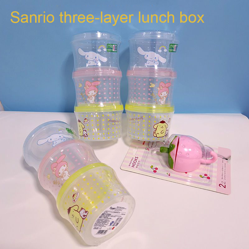 Kitty Bento Box Set 3 Pieces C - Model Kitchen Set Pvc ulasan dan harga